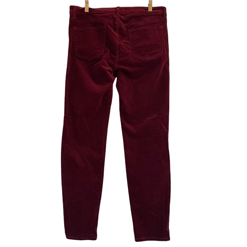 Edyson Hampton Skinny Corduroy Pants Burgundy Pinwale Cords 30 - Picture 4 of 7